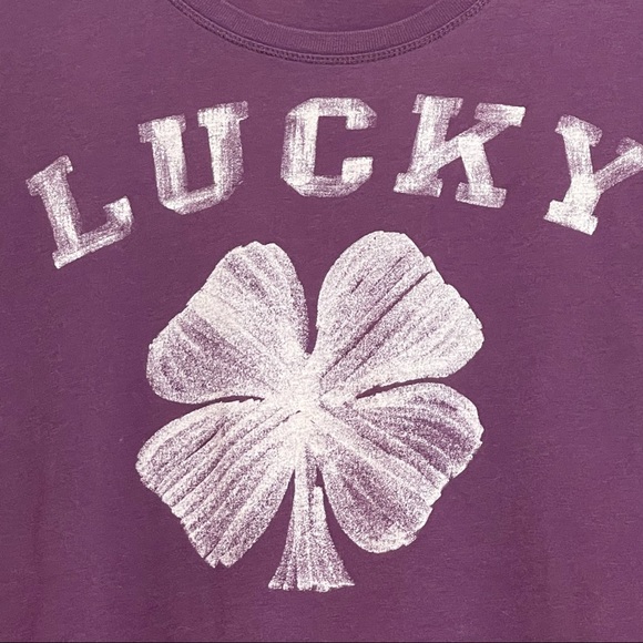 LUCKY BRAND PURPLE CLOVER TSHIRT SIZE M - Picture 5 of 10